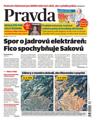 Obálka e-magazínu Pravda 20. 8. 2026