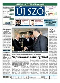 Obálka e-magazínu Új Szó 27.8.2014
