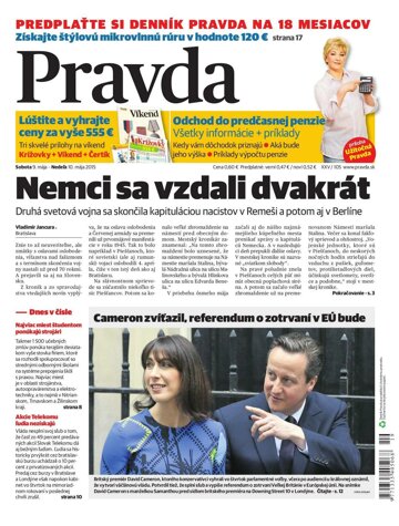 Obálka e-magazínu Pravda 9.5.2015
