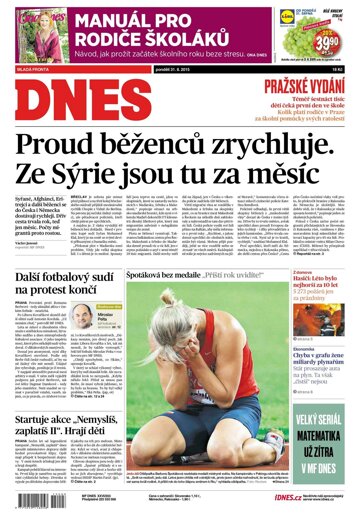 Obálka e-magazínu MF Dnes 31.8.2015