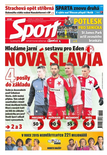 Obálka e-magazínu Sport 13.1.2016