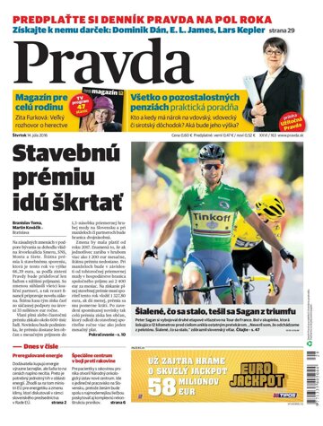 Obálka e-magazínu Pravda 14.7.2016