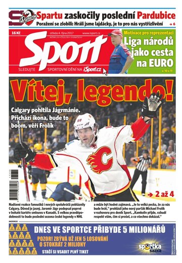 Obálka e-magazínu Sport 4.10.2017