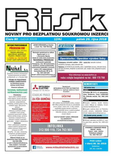 Obálka e-magazínu Risk 80/2018