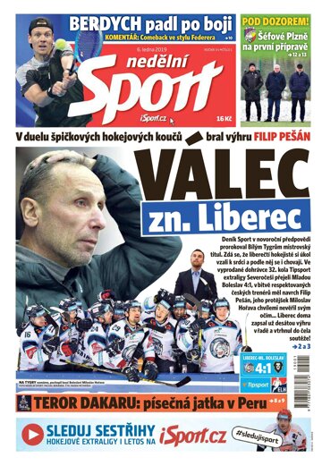 Obálka e-magazínu Nedělní Sport 6.1.2019