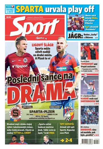 Obálka e-magazínu Sport 9.3.2019