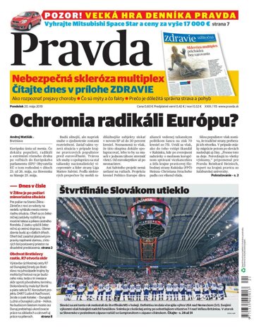 Obálka e-magazínu Pravda 20. 5. 2019