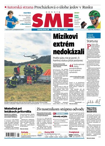Obálka e-magazínu SME 10.7.2019