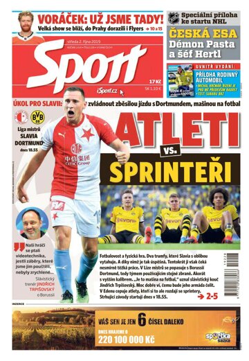 Obálka e-magazínu Sport 2.10.2019