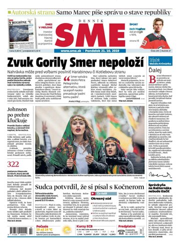 Obálka e-magazínu SME 21/10//2019