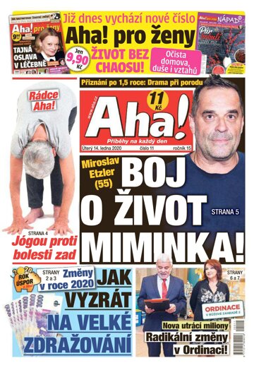 Obálka e-magazínu AHA! 14.1.2020