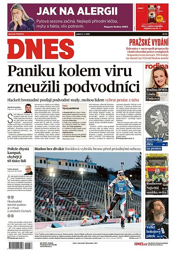 Obálka e-magazínu MF Dnes 6.3.2020