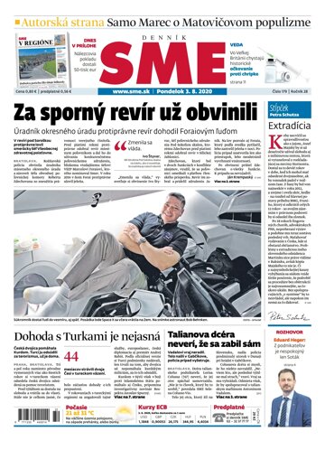 Obálka e-magazínu SME 3.8.2020