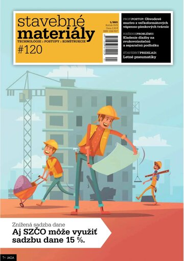 Obálka e-magazínu Stavebné materiály 1/2021