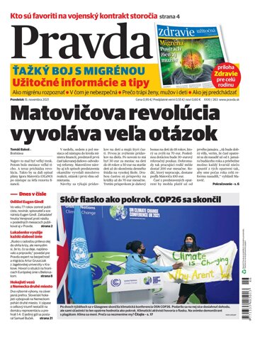 Obálka e-magazínu Pravda 15. 11. 2021