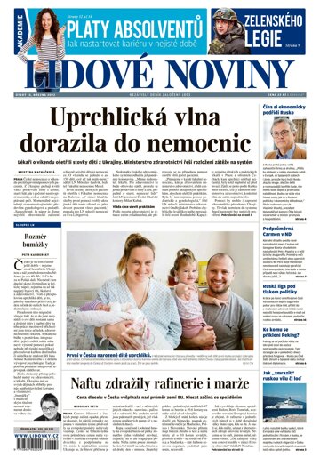 Obálka e-magazínu Lidové noviny 15.3.2022