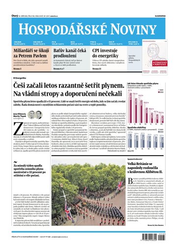 Obálka e-magazínu Hospodářské noviny 183 - 20.9.2022
