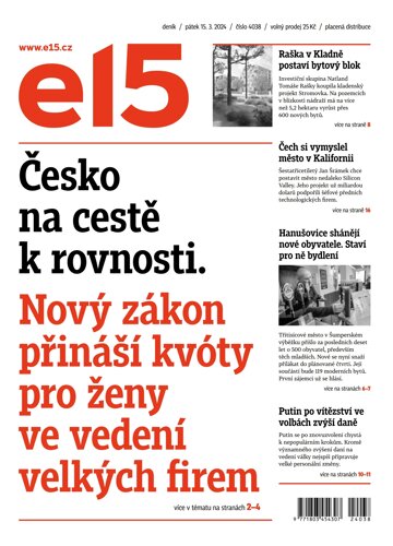 Obálka e-magazínu E15 15.3.2024