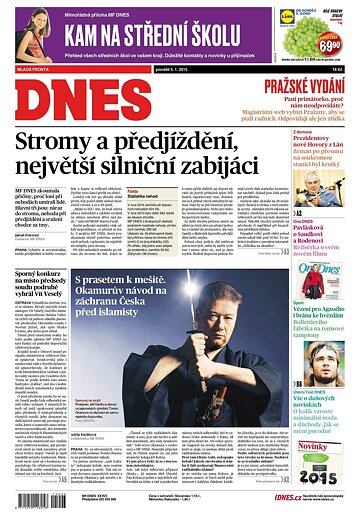 Obálka e-magazínu MF Dnes 5.1.2015