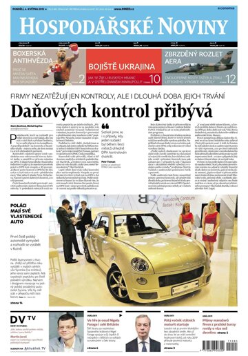 Obálka e-magazínu Hospodářské noviny 085 - 4.5.2015