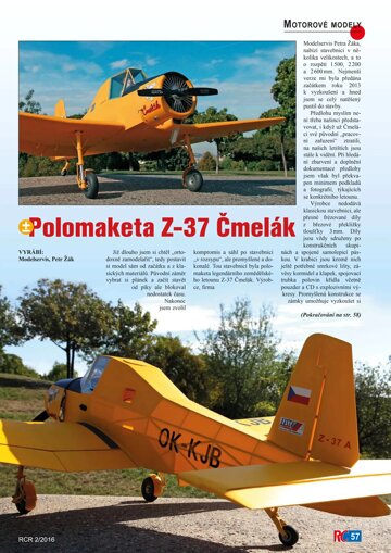 Obálka e-magazínu Polomaketa Z-37 Čmelák