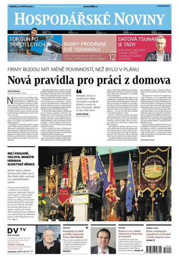 Obálka e-magazínu Hospodářské noviny 094 - 16.5.2016
