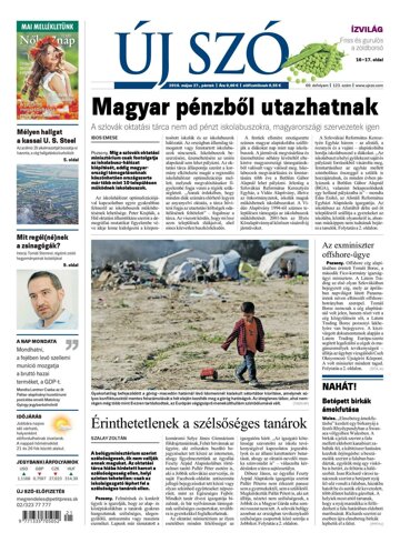 Obálka e-magazínu Új Szó 27.5.2016