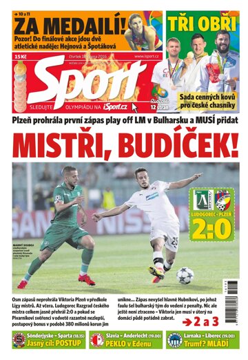 Obálka e-magazínu Sport 18.8.2016