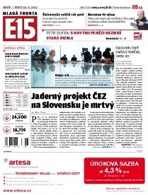Obálka e-magazínu E15 18.9.2012