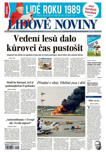 Obálka e-magazínu Lidové noviny 6.5.2019