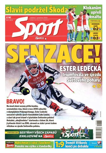 Obálka e-magazínu Sport 7.12.2019