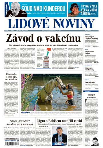 Obálka e-magazínu Lidové noviny 1.8.2020