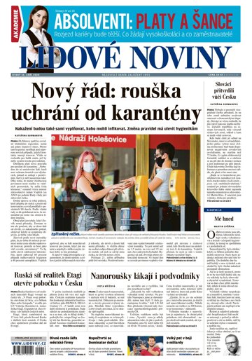 Obálka e-magazínu Lidové noviny 15.9.2020