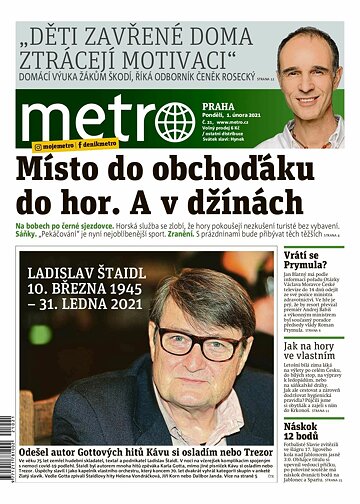 Obálka e-magazínu deník METRO 1.2.2021