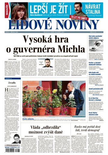 Obálka e-magazínu Lidové noviny 3.3.2023