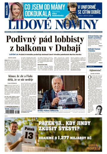 Obálka e-magazínu Lidové noviny 13.10.2023