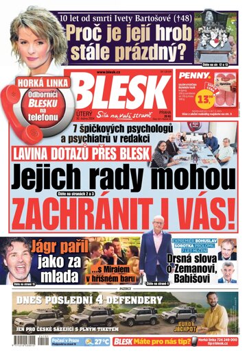 Obálka e-magazínu Blesk 30.4.2024