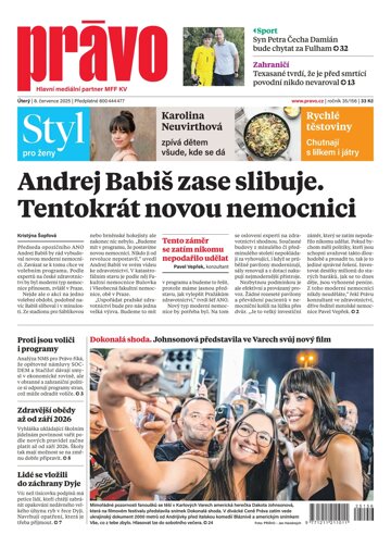 Obálka e-magazínu Deník Právo 8.7.2025