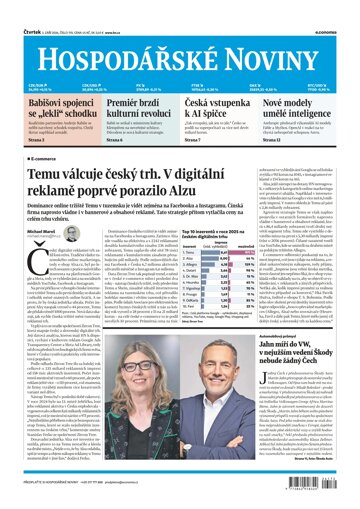 Obálka e-magazínu Hospodářské noviny 170 - 3.9.2026
