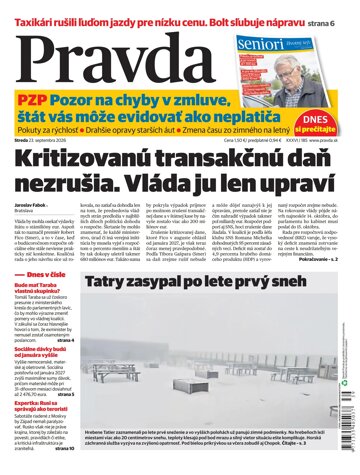 Obálka e-magazínu Pravda 23. 9. 2026