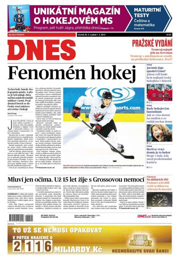 Obálka e-magazínu MF Dnes 30.4.2015