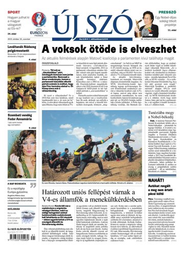 Obálka e-magazínu Új Szó 10.10.2015