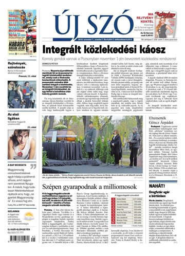 Obálka e-magazínu Új Szó 7.11.2015