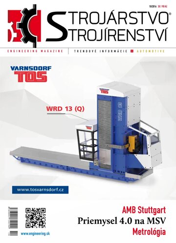 Obálka e-magazínu STROJÁRSTVO/STROJÍRENSTVÍ 10/2016