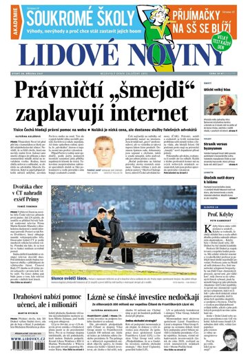 Obálka e-magazínu Lidové noviny 28.3.2017