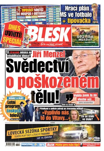 Obálka e-magazínu Blesk 13.6.2018