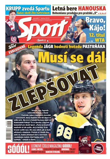 Obálka e-magazínu Sport 7.1.2019