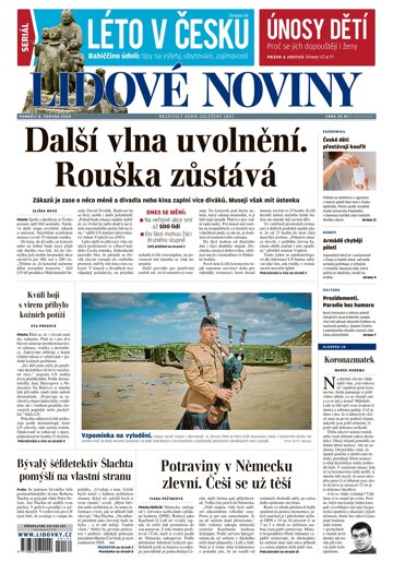 Obálka e-magazínu Lidové noviny 8.6.2020