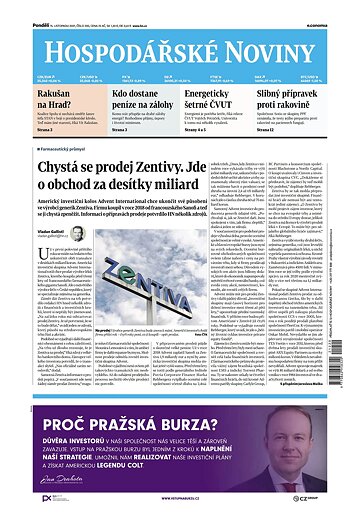 Obálka e-magazínu Hospodářské noviny 220 - 15.11.2021