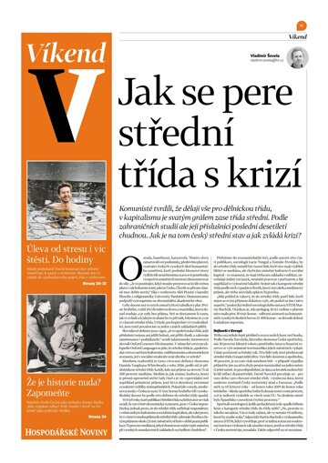 Obálka e-magazínu Hospodářské noviny - příloha Víkend 073 - 14.4.2023 Víkend